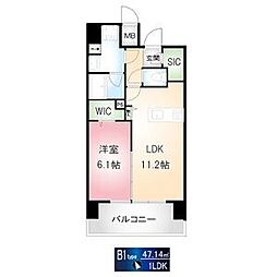 EARTHGRANDE泉 1LDKの間取図画像