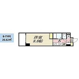 HF久屋大通レジデンス 1Kの間取図画像