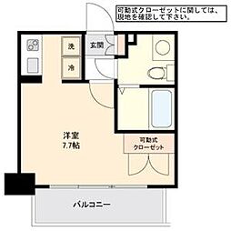 ライブコート丸の内 ワンルームの間取図画像