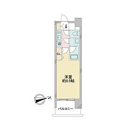 ルクレ新栄レジデンス 1Kの間取図画像