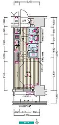 プレサンスTHE新栄 1Kの間取図画像