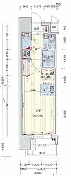 プレサンス久屋大通セントラルパーク ワンルームの間取図画像
