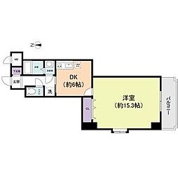 プロビデンス東片端 1DKの間取図画像