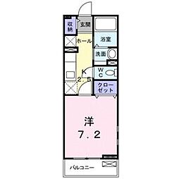 グランツ 1Kの間取図画像
