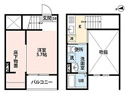 ウィーン・ベル2 1Kの間取図画像