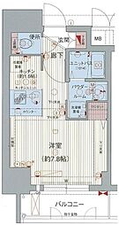 プレサンスナゴヤ桜通ビッグビート ワンルームの間取図画像