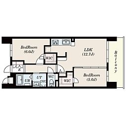 S-RESIDENCE茶屋ヶ坂EAST 2LDKの間取図画像