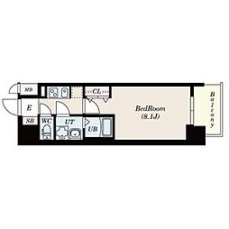 S-RESIDENCE池下西 1Kの間取図画像