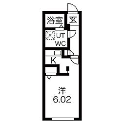 リアライズ名城公園 1Kの間取図画像