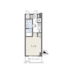 カレント新栄 1Kの間取図画像