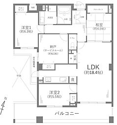 クレストフォルム新百合ヶ丘サウスヒル 3SLDKの間取図画像