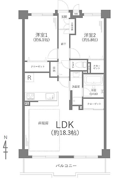 間取りを拡大表示