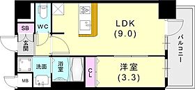 アドバンス神戸パーチェ 708 ｜ 兵庫県神戸市長田区二番町3丁目7（賃貸マンション1LDK・7階・30.40㎡） その2