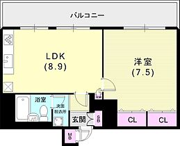 三宮ハウス 1005 ｜ 兵庫県神戸市中央区小野柄通3丁目1-10（賃貸マンション1LDK・10階・37.75㎡） その2