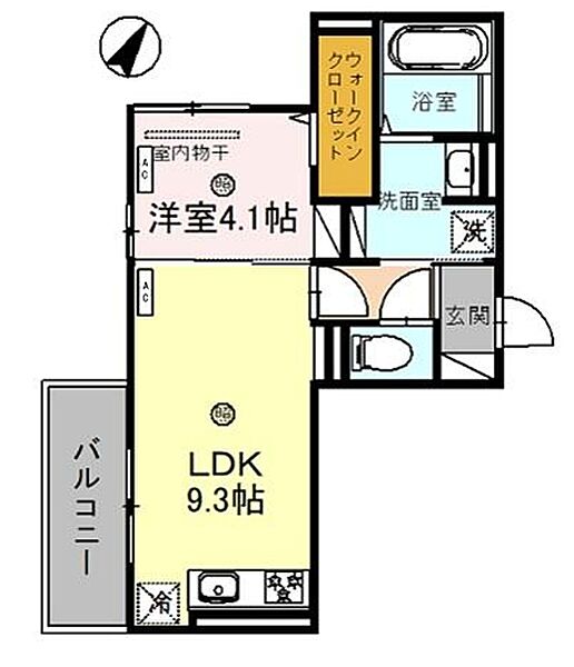 アンベリール 203｜兵庫県神戸市灘区国玉通2丁目(賃貸アパート1LDK・2階・36.70㎡)の写真 その3