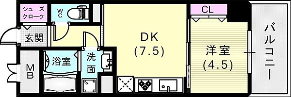 神戸Harborside　萬利Residence 307｜兵庫県神戸市中央区海岸通2丁目(賃貸マンション1DK・3階・33.86㎡)の写真 その3