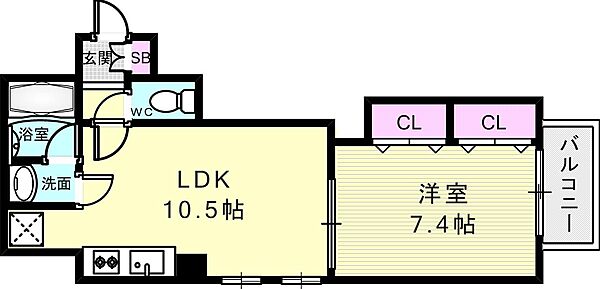 アミーグランコート三宮 807｜兵庫県神戸市中央区浜辺通3丁目(賃貸マンション1LDK・8階・38.76㎡)の写真 その3