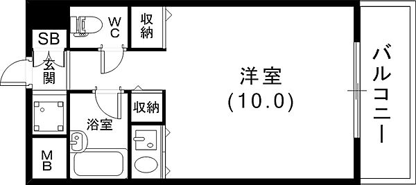 コーラルウェイII 306｜兵庫県神戸市中央区楠町6丁目(賃貸マンション1R・3階・27.06㎡)の写真 その3