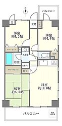 ライオンズマンション平塚第7 3LDKの間取図画像