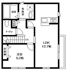 ディアコートクローバー 1LDKの間取図画像