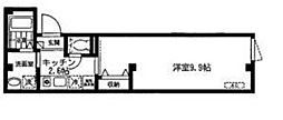 シオンド遠藤 1Kの間取図画像