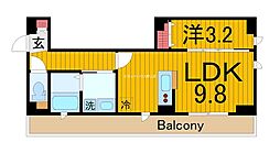 MaisonduSoleil北砂 1LDKの間取図画像