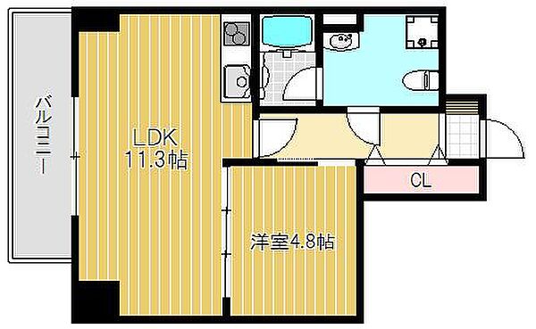 アクエルド緑地公園 202号室｜大阪府大阪市鶴見区緑1丁目(賃貸マンション1LDK・2階・40.00㎡)の写真 その2