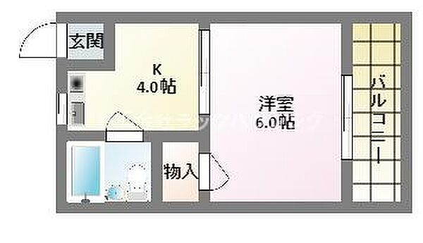 ハイツ大倉 ｜大阪府門真市大倉町(賃貸マンション1K・3階・18.00㎡)の写真 その2