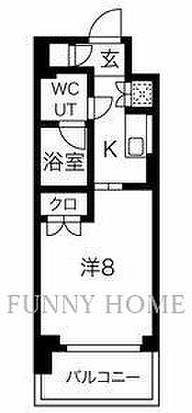 東京都世田谷区三軒茶屋1丁目(賃貸マンション1K・7階・26.24㎡)の写真 その2