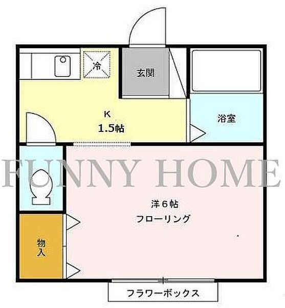 東京都世田谷区野沢2丁目(賃貸アパート1K・2階・20.70㎡)の写真 その2