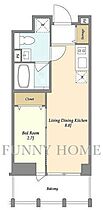 東京都世田谷区若林3丁目（賃貸マンション1LDK・3階・26.55㎡） その2