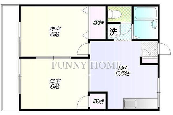 東京都世田谷区赤堤4丁目(賃貸マンション2DK・2階・37.18㎡)の写真 その2