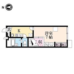 JR舞鶴線 東舞鶴駅 徒歩21分の賃貸アパート 1階1Kの間取り
