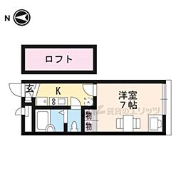 レオパレス桜 1Kの間取図画像