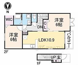 ラッフィナート 1LDKの間取図画像