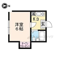 Casahills園部 1Kの間取図画像