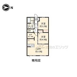 Cantis LazyII 2LDKの間取図画像