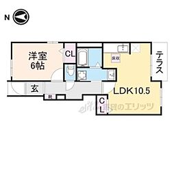 ワイズハウス 1LDKの間取図画像