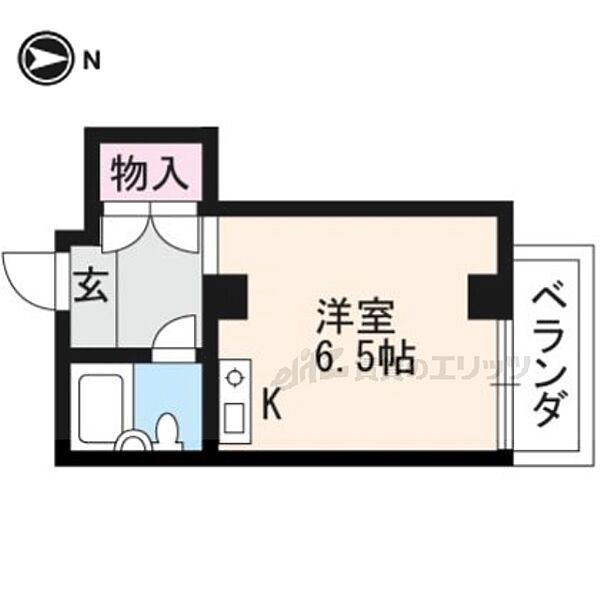 コスモプラザコマツ 201｜京都府京都市右京区嵯峨天龍寺瀬戸川町(賃貸マンション1R・2階・18.00㎡)の写真 その2