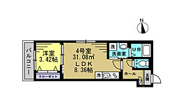 Leaf Hills Shinmatsudo  ｜ 千葉県松戸市新松戸2丁目（賃貸アパート1LDK・1階・31.08㎡） その2