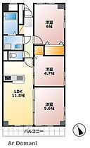 パークハイツ常盤平 405 ｜ 千葉県松戸市常盤平4丁目（賃貸マンション3LDK・4階・56.28㎡） その2