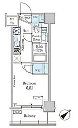 都電荒川線 向原駅 徒歩2分の賃貸マンション 9階1Kの間取り