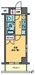 東京メトロ副都心線 要町駅 徒歩2分の賃貸マンション 8階1Kの間取り