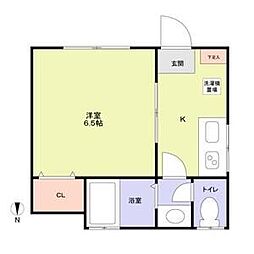 西武豊島線 豊島園駅 徒歩12分の賃貸アパート 1階1Kの間取り