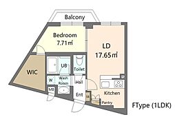 都営大江戸線 新江古田駅 徒歩12分の賃貸マンション 1階1LDKの間取り