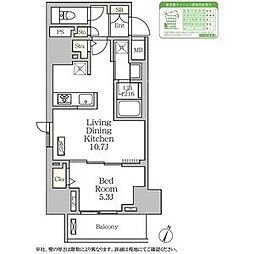 コートレジデンス南大塚 1LDKの間取図画像