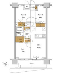 JR京浜東北・根岸線 東十条駅 徒歩5分の賃貸マンション 12階3LDKの間取り