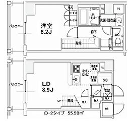 東京メトロ南北線 王子駅 徒歩8分の賃貸マンション 15階1LDKの間取り