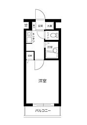 都営大江戸線 練馬駅 徒歩8分の賃貸マンション 8階1Kの間取り