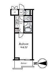 西武有楽町線 練馬駅 徒歩8分の賃貸マンション 3階1Kの間取り